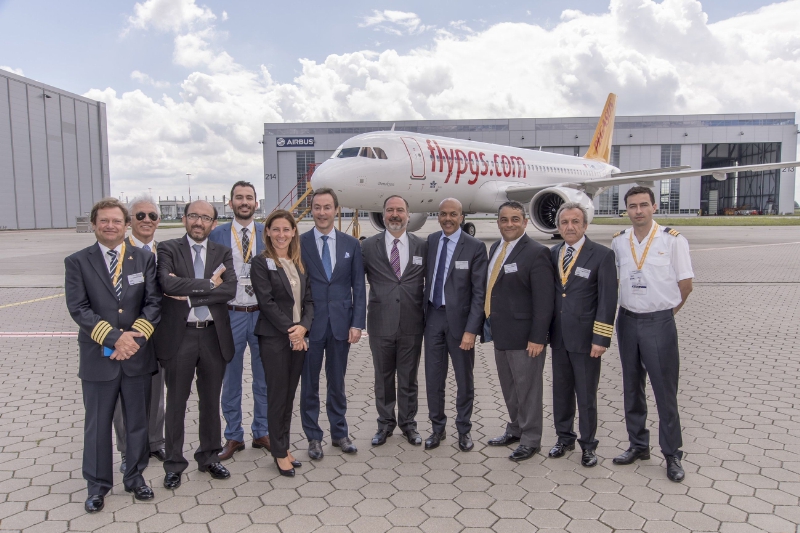Pegasus Airlines Airbus CFM top management and employees celebrated the delivery (PRNewsFoto/Pegasus Airlines)