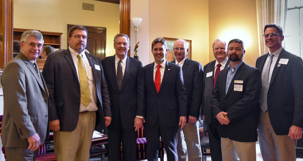 Left to right: Jim Miller, Troy Stowater, Nominee Robert Lighthizer, Senator Ben Sasse, Dan Wesely, Steve Nelson, Randon Peters, Russ Vering