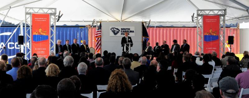 Nearly 400 people gathered to celebrate the grand opening of Inland Port Dillon.