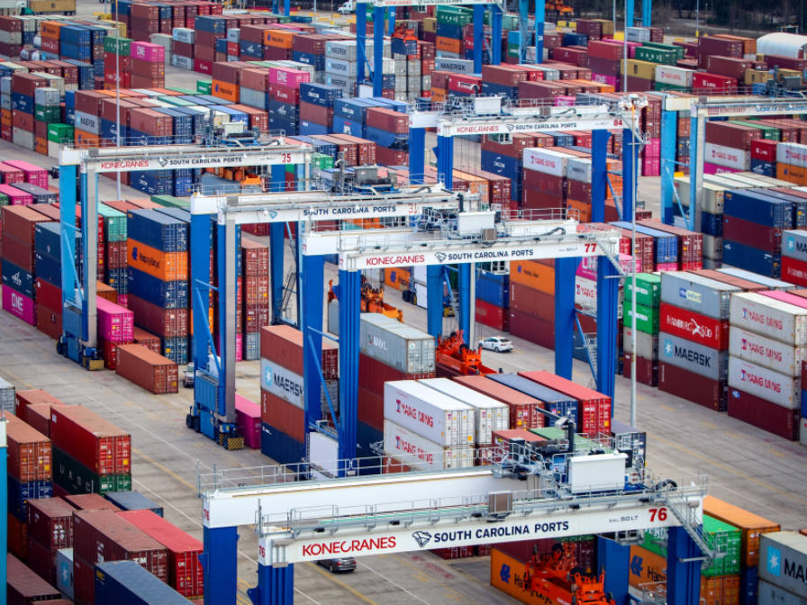 SC Ports saw record cargo volumes in February. (Photo/SCPA/English Purcell)