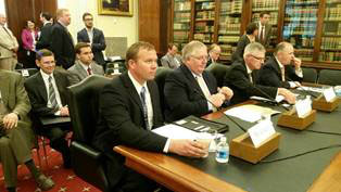 ASA Director Bill Gordon,(far left at table) testifies on behalf of ASA on Tuesday.