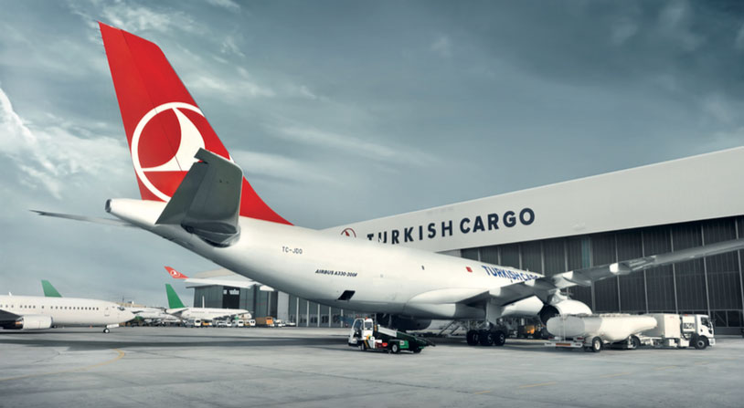 A Turkish Cargo aircraft on the tarmac
