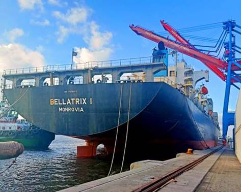 The launch of the UIG service in Karachi was marked by the maiden call of the 2,762-TEU BELLATRIX I at PICT.
