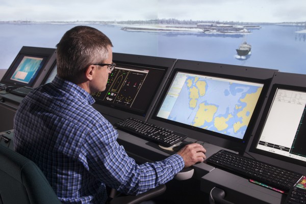 Demo: control room for an autonomous ship Ship simulator
