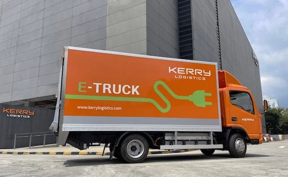 Kerry Logistics Network is the first logistics company to deploy electric trucks in Hong Kong