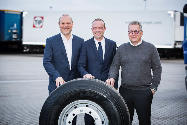 (L to R) Christian Hatting Petersen - Vice President & Managing Director - TIP Trailer Services Nordic, Flemming Steiness - General Manager DSV Equipment, Martin Nielsen - Country Operations Manager - TIP Trailer Services Sweden 
